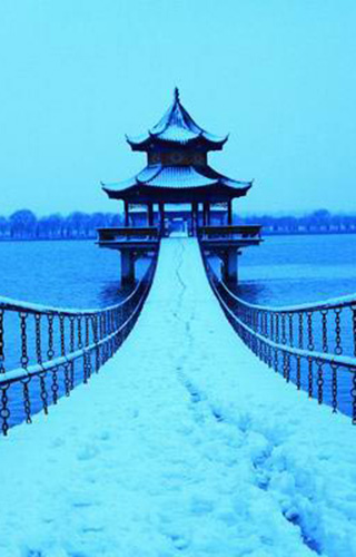 雪景步云桥
