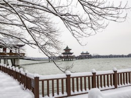 刘杨_作品名_南湖落雪_手机_18909680999_
